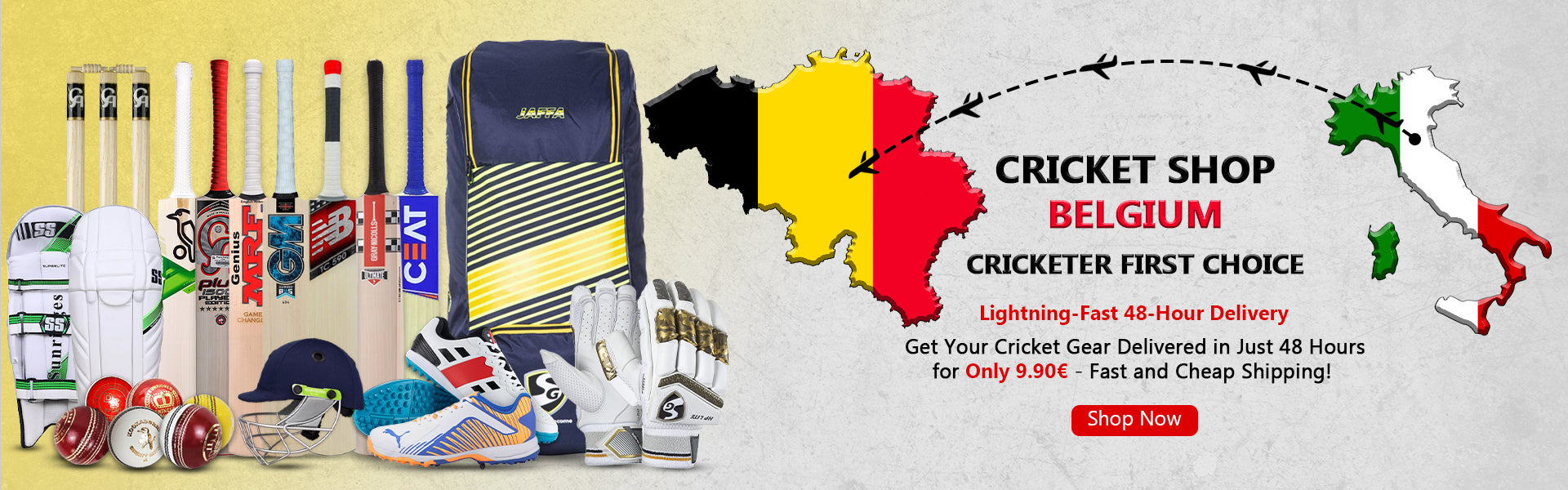 Cricket Shop Belgium | Cricketer first Choice
