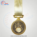Deluxe Cricket Medal Antique Gold - Cricket shop italy