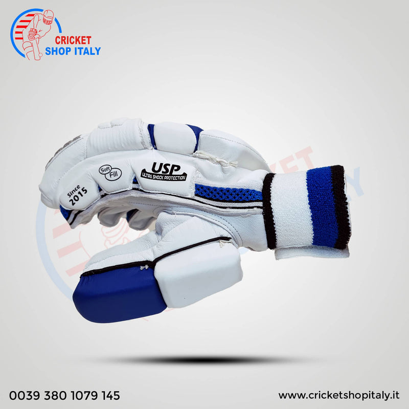 2023 DS Sports D 1.0 White/Blu Batting Gloves Adult 4