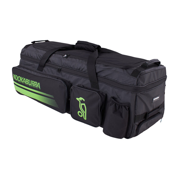 Kookaburra Pro Players Wheelie Bag Blk/Lime