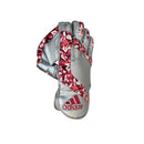 Adidas Pellara 3.0 Wicket Keeping Gloves Silver/Red Adult Adidas