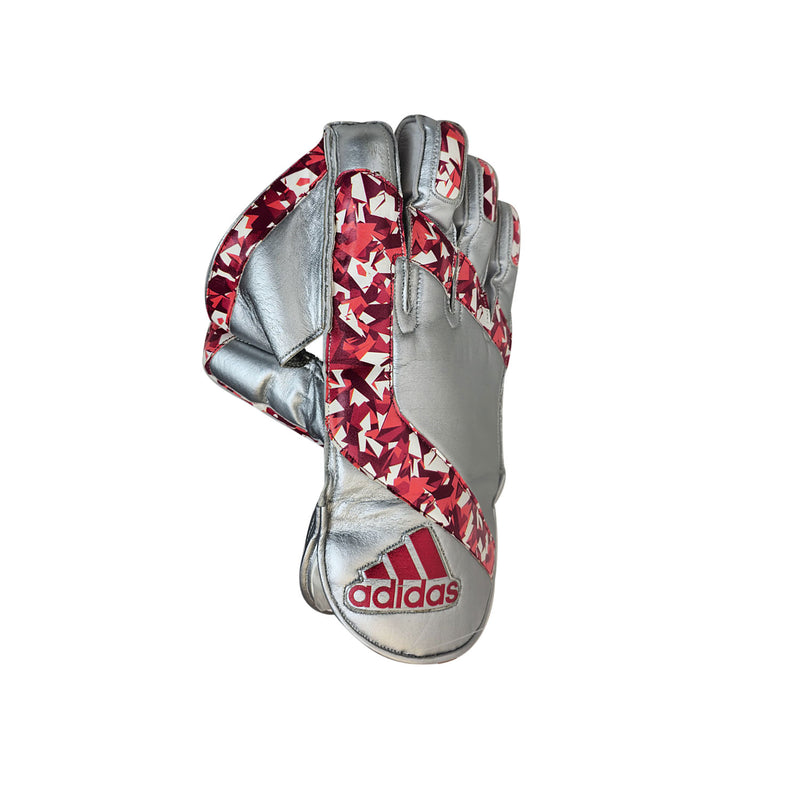 Adidas Pellara 3.0 Wicket Keeping Gloves Silver/Red Adult