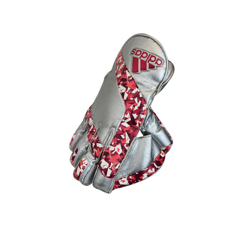 Adidas Pellara 3.0 Wicket Keeping Gloves Silver/Red Adult