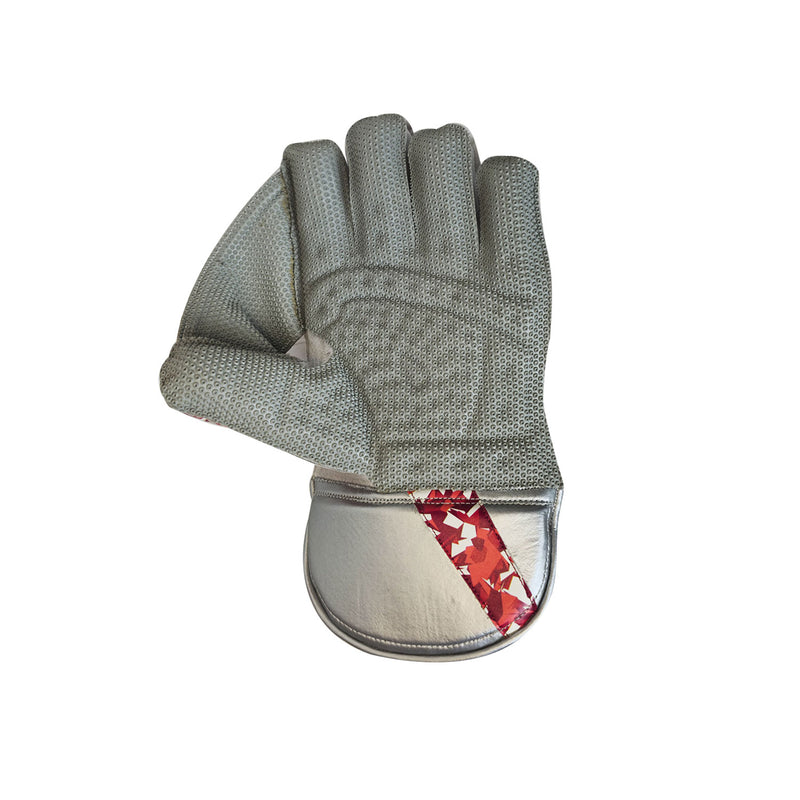 Adidas Pellara 3.0 Wicket Keeping Gloves Silver/Red Adult
