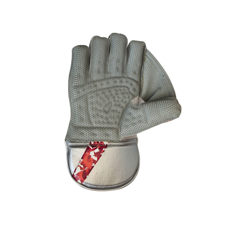 Adidas Pellara 3.0 Wicket Keeping Gloves Silver/Red Adult
