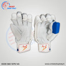 Ds D 1.0 Batting Gloves  Youth ( silver/blu) - Cricket shop italy