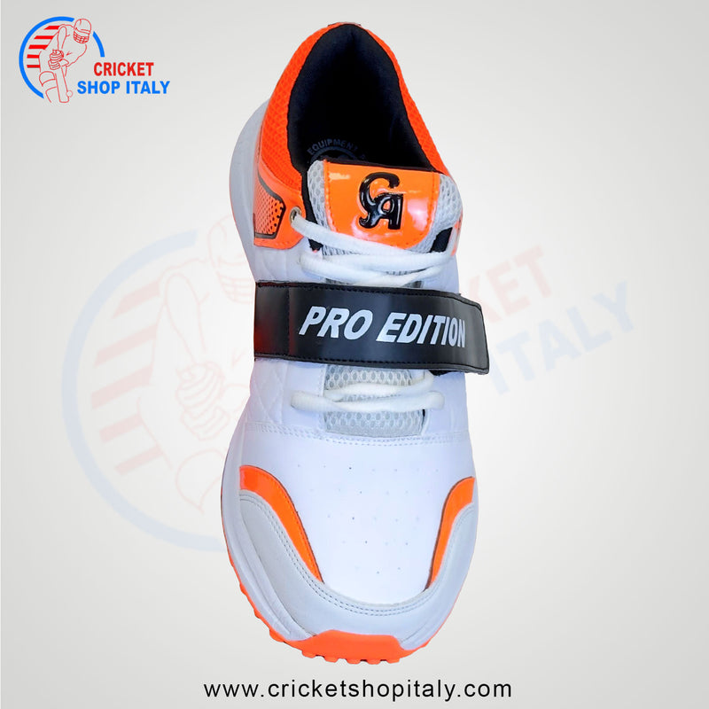 CA Pro Edition Cricket Shoes White/Orange
