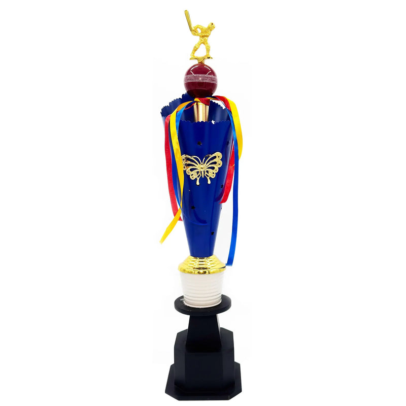 Crown's Blue And Gold Butterfly Streak Trophy - Cricket shop italy