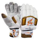 DS D 1.0 White/Gold Batting Gloves Adult DS Sports