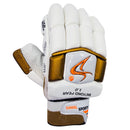 DS D 1.0 White/Gold Batting Gloves Adult DS Sports