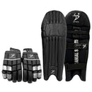 DS Black Cricket Pads & Gloves Set DS Sports