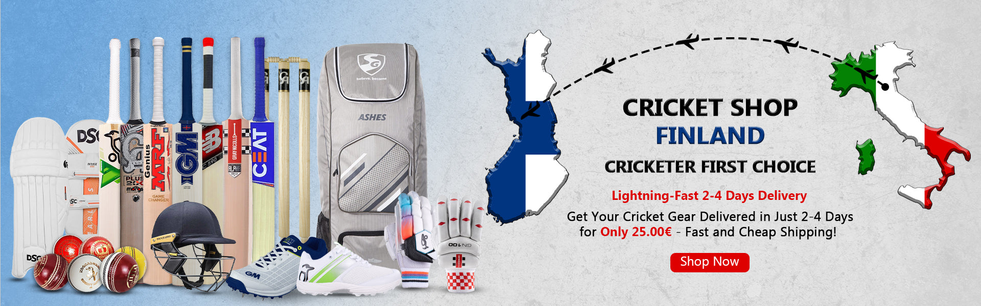 Cricket Shop Finland | Cricketer first Choice