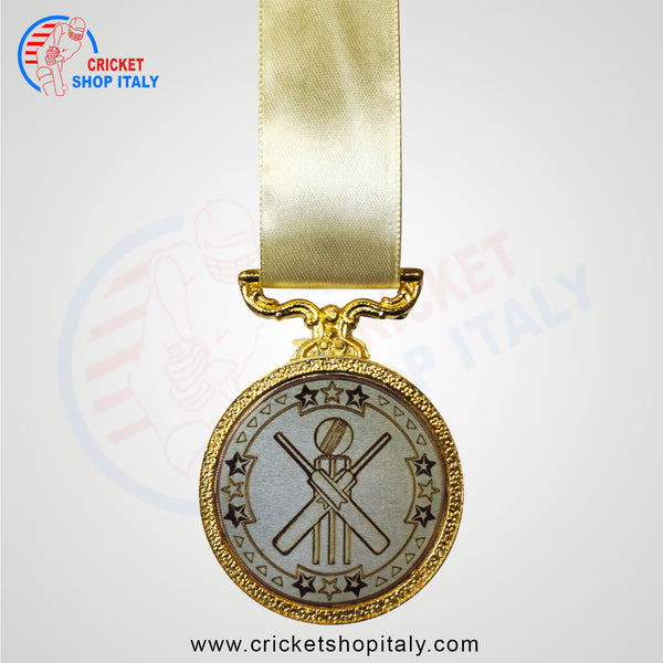 Gold Tri Star Cricket Medal