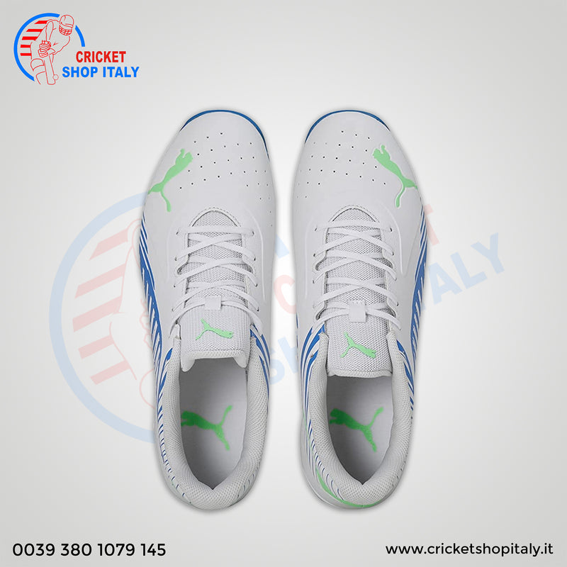 Puma 22 FH Rubber Cricket Shoes Puma White-Bluemazing