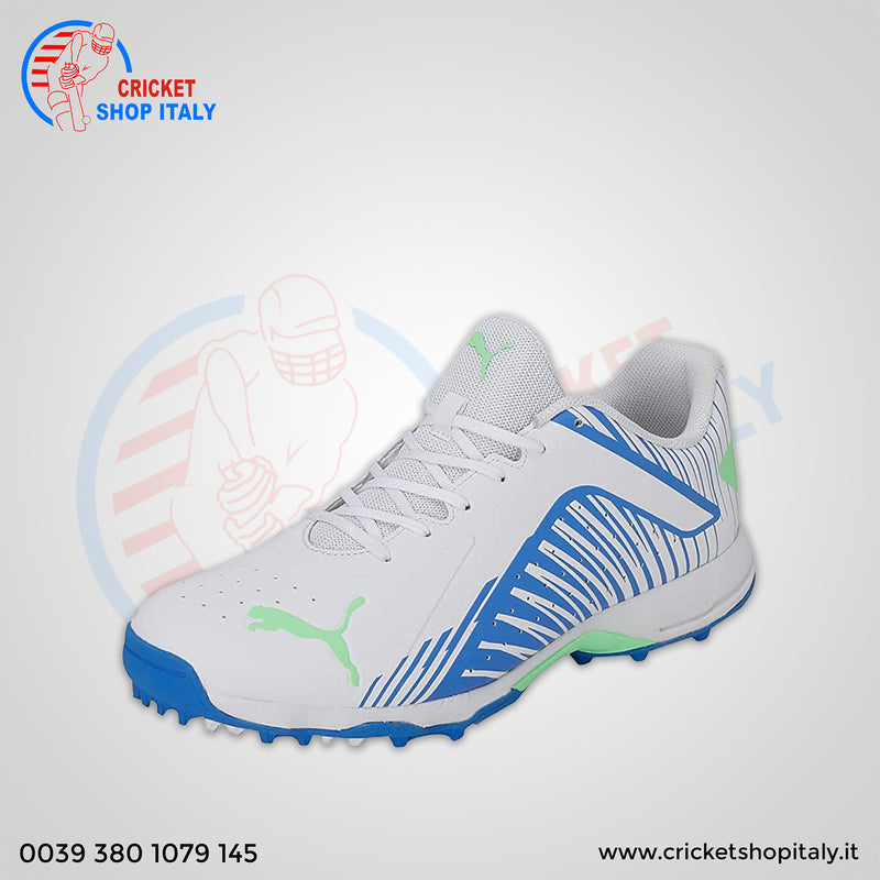 Puma 22 FH Rubber Cricket Shoes Puma White-Bluemazing