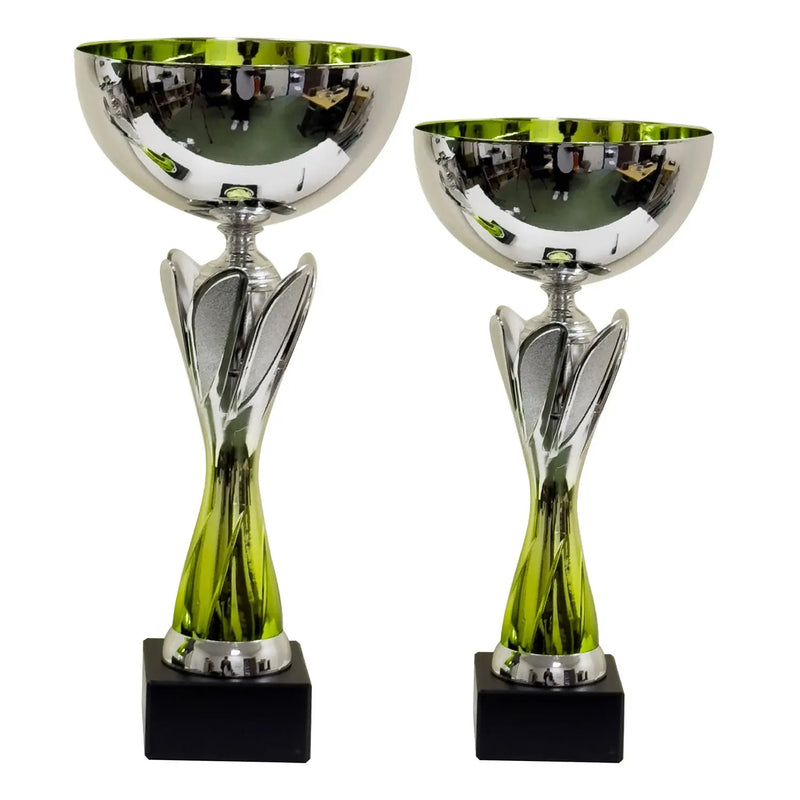 Rio Vista Silver & Green Metal Bowl Trophy Cup - Cricket shop italy