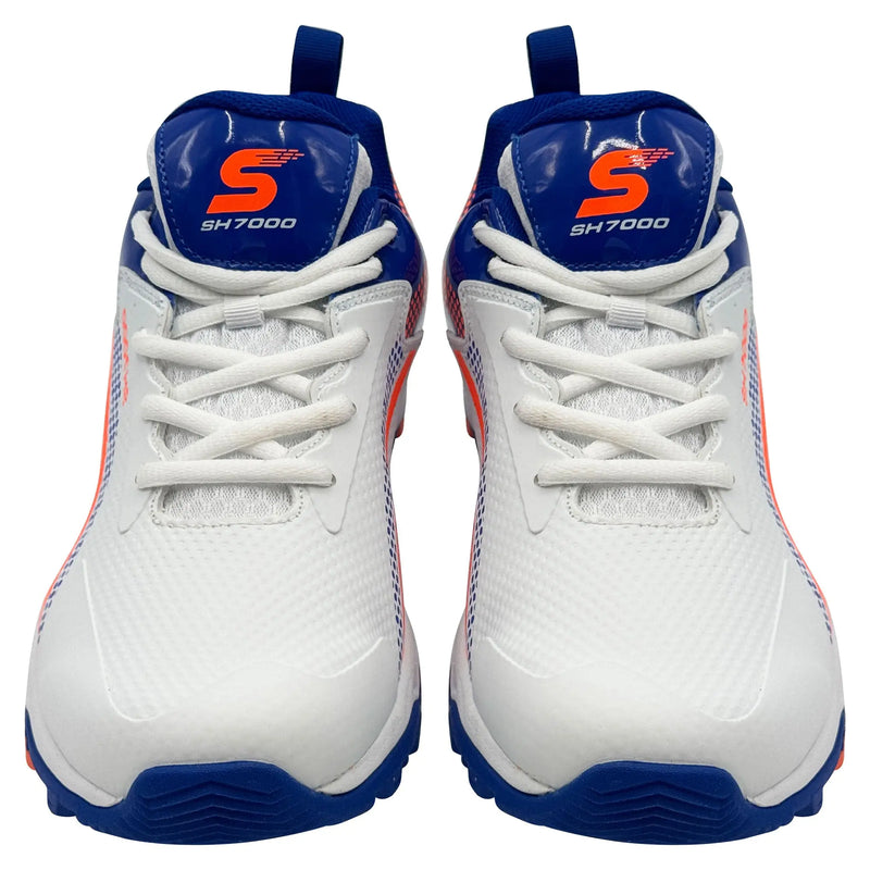Shine New Edition Cricket Shoes (Orange & Blue) Adoral