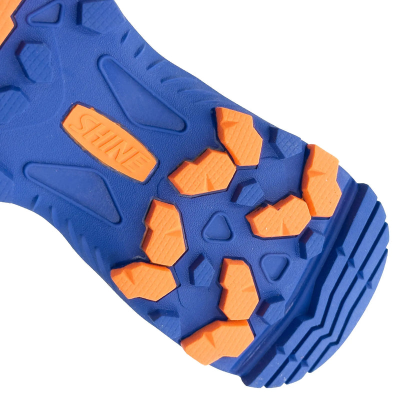 Shine New Edition Cricket Shoes (Orange & Blue) Adoral