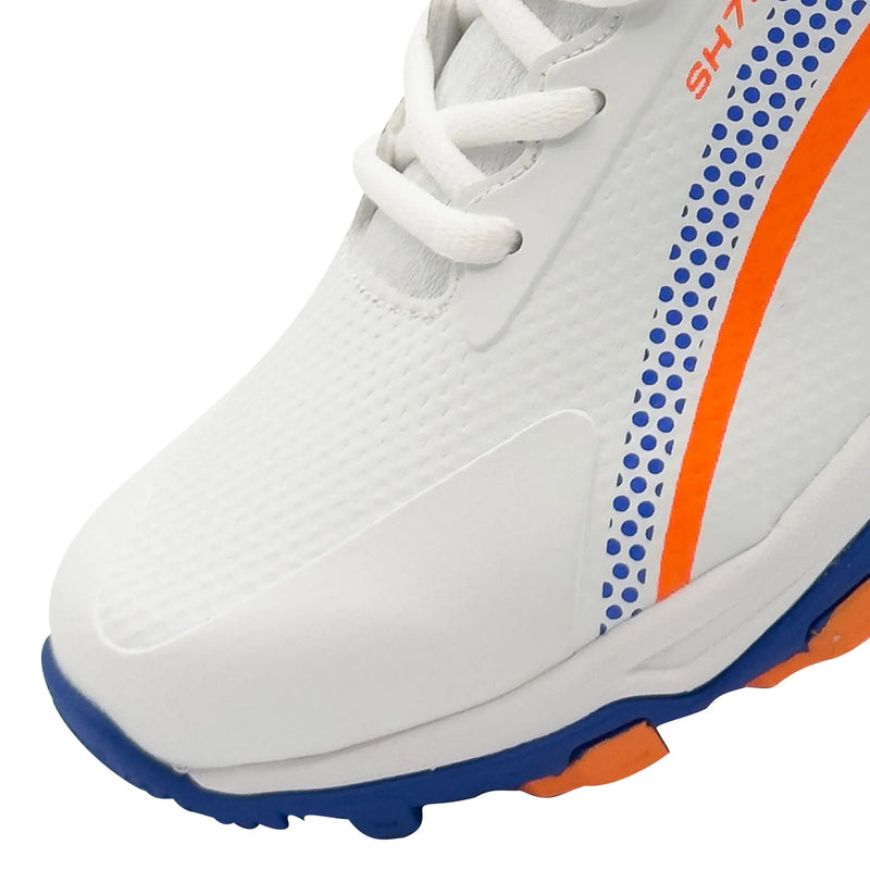Shine New Edition Cricket Shoes (Orange & Blue) Adoral