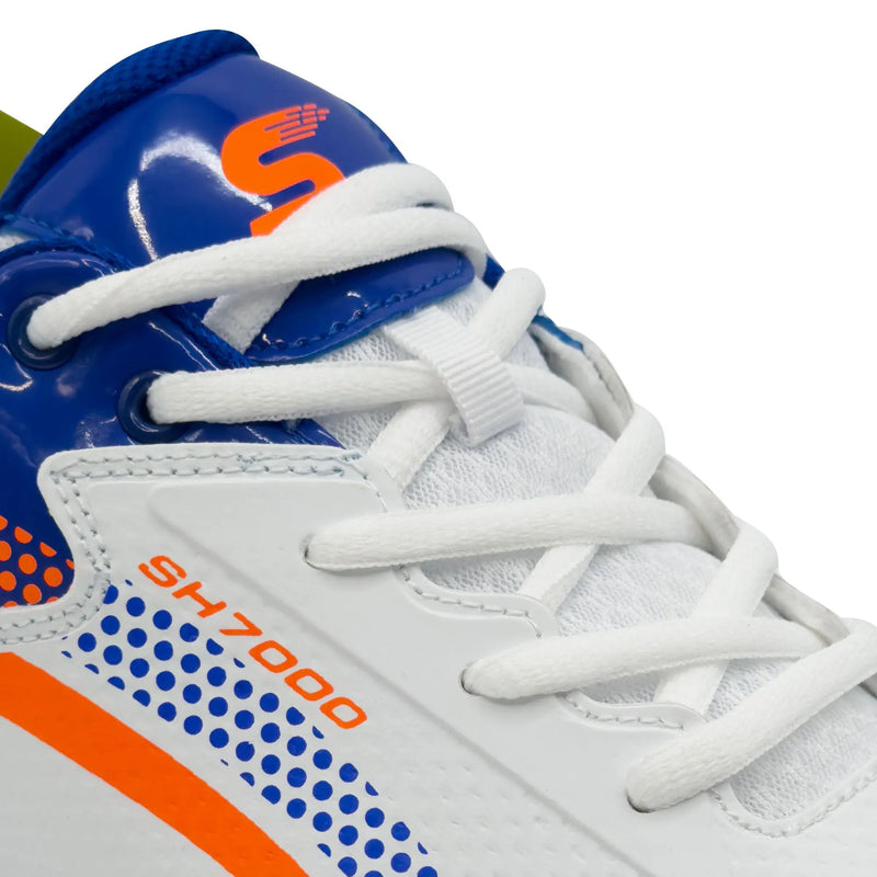 Shine New Edition Cricket Shoes (Orange & Blue) Adoral