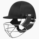 Front view of DSC Defender 2.0 Cricket Helmet in black