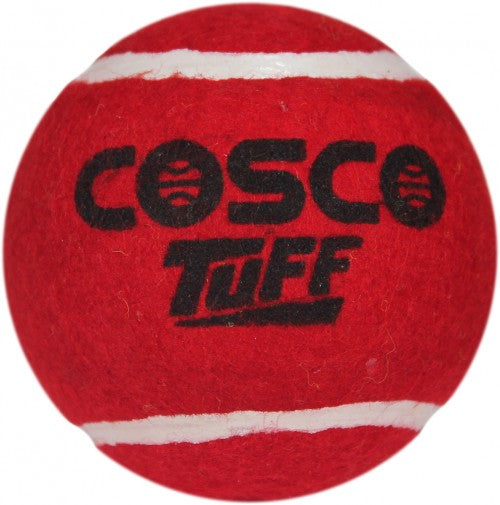 Cosco Tuff Cricket Heavy tennis Ball Red (6 Balls Pack)