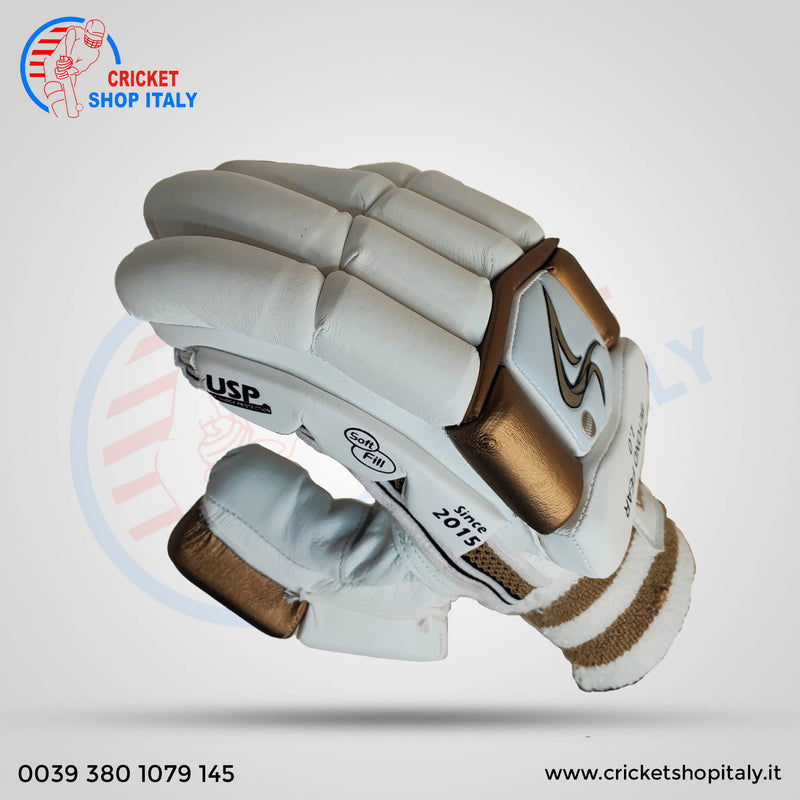 2023 DS Sports D 1.0 White/Gold Batting Gloves Adult 5